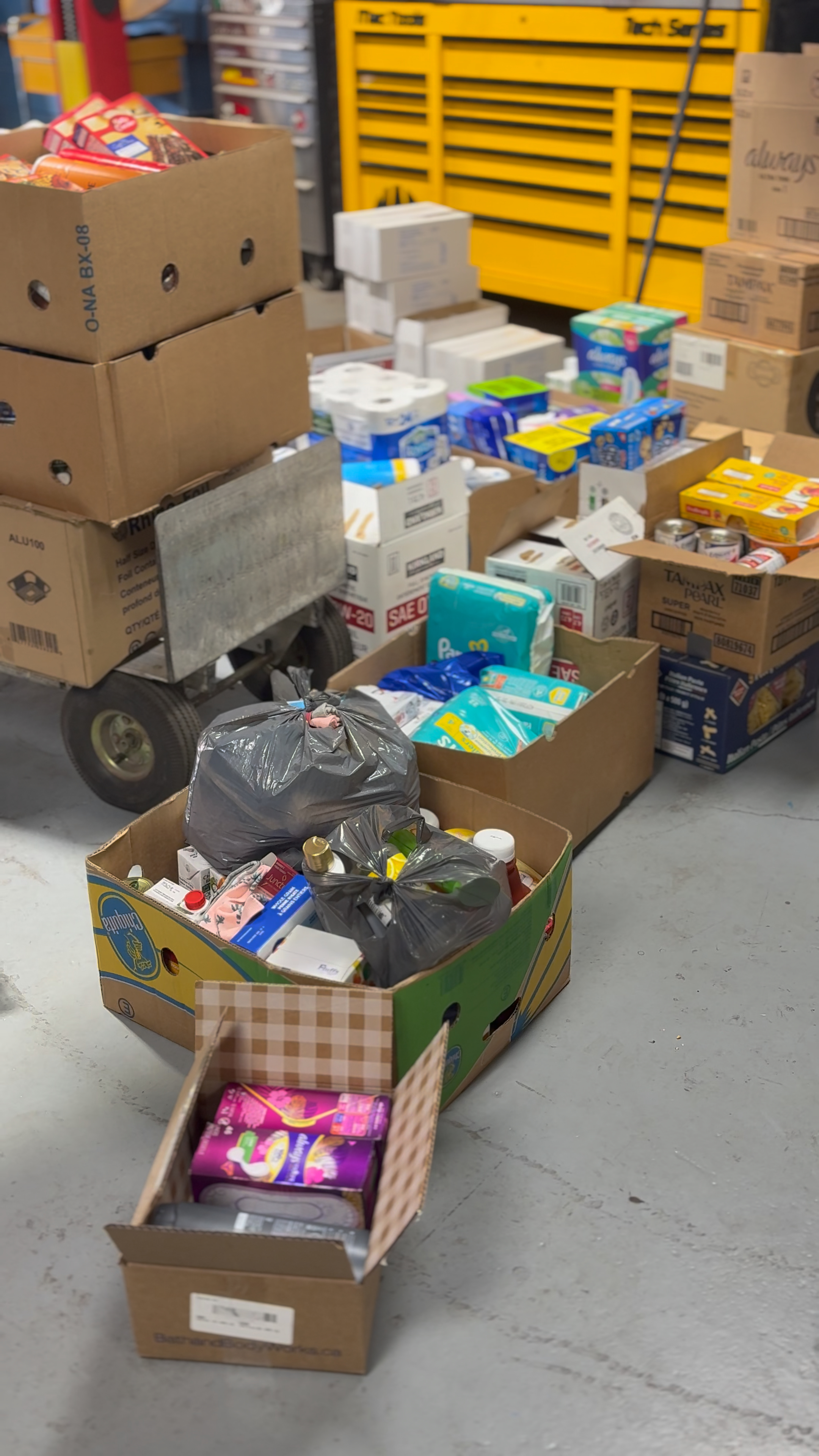 Donations at the shop